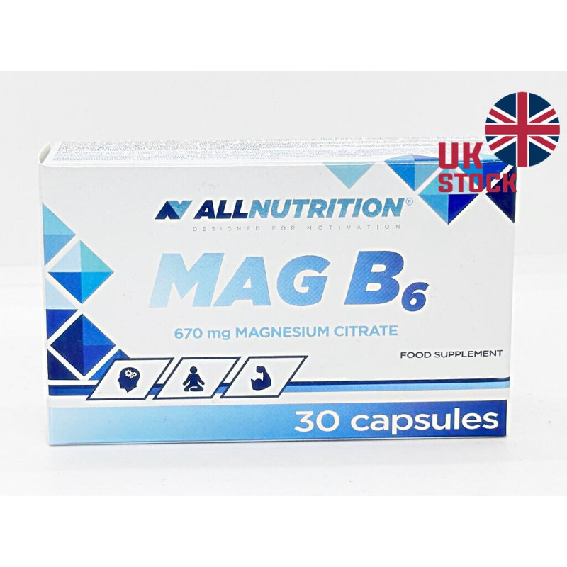 Magnesium Citrate Capsules, MAG B6 Allnutrition MAGNESIUM B6