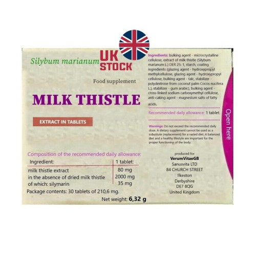 Milk Thistle Extract 2000mg . Vegan Frendly.