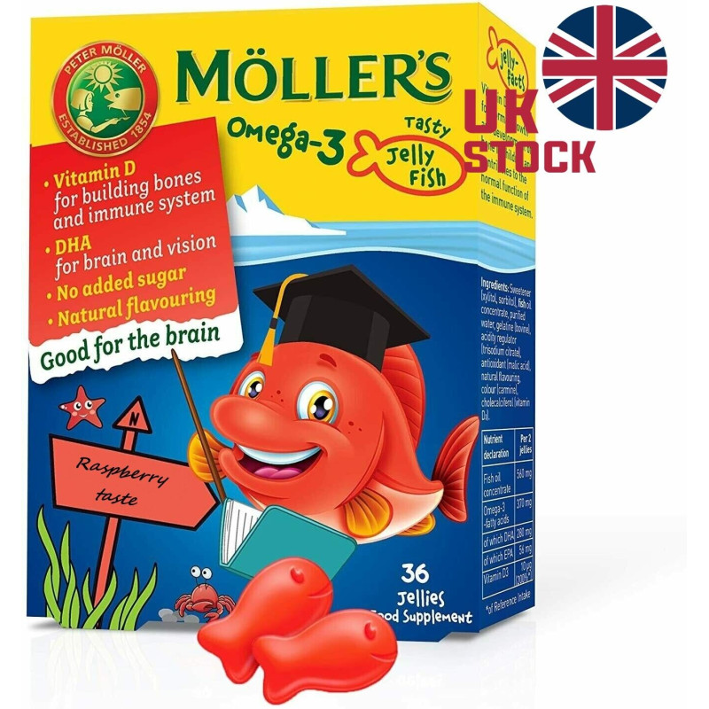 Moller's Omega-3 Jelly Fish Fruity Flavour Brain Immune System