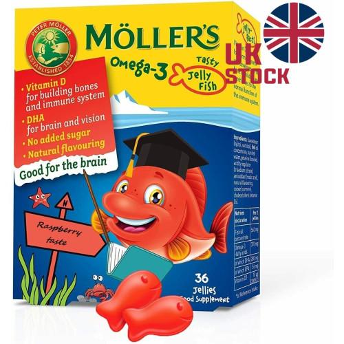 Moller's Omega-3 Jelly Fish Fruity Flavour Brain Immune System