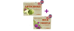 ARTICHOKE EXTRACT 100% 8000mg, Milk Thistle Extract 2000mg, SET FOR LIVER