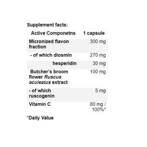 DiosminAll Allnutrition 60caps. for 60days Diosmin Hesperidin