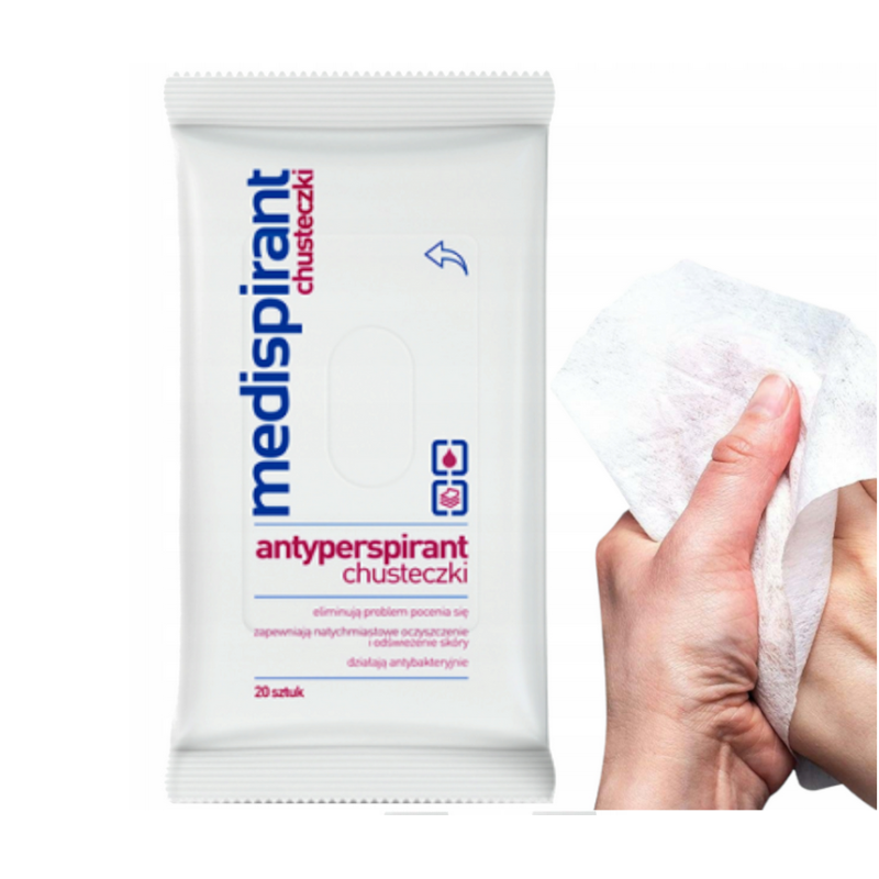 Medispirant, antiperspirant, wipes, 20 pcs.