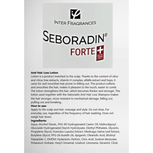 SEBORADIN ANTI HAIR LOSS AND ANTI THINNING LOTION