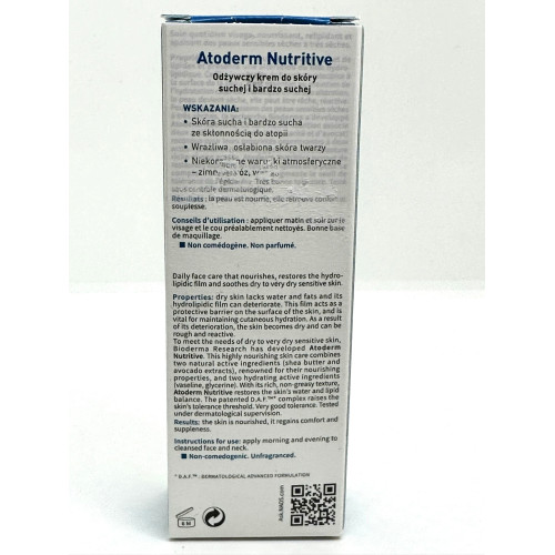 Bioderma Atoderm Nutritive High Nutrition Cream For Very Dry Skin