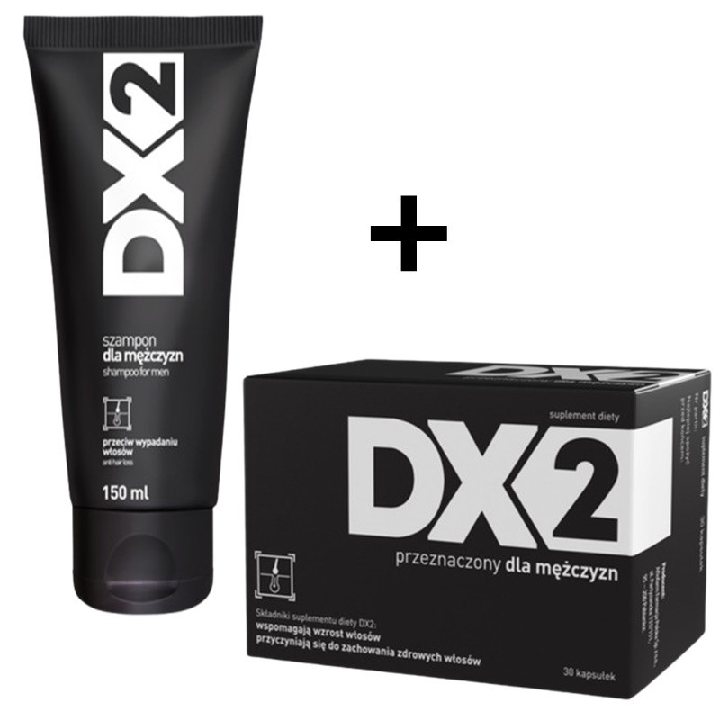 DX2 Shampoo Anti-Hair Loss + DX2 Capsules Hair Growth for men SET