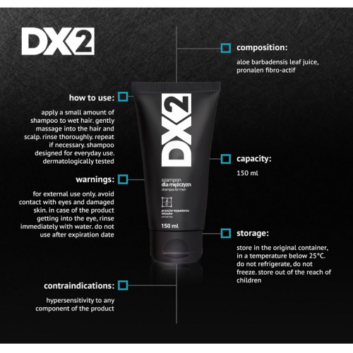 DX2 Shampoo Anti-Hair Loss + DX2 Capsules Hair Growth for men SET