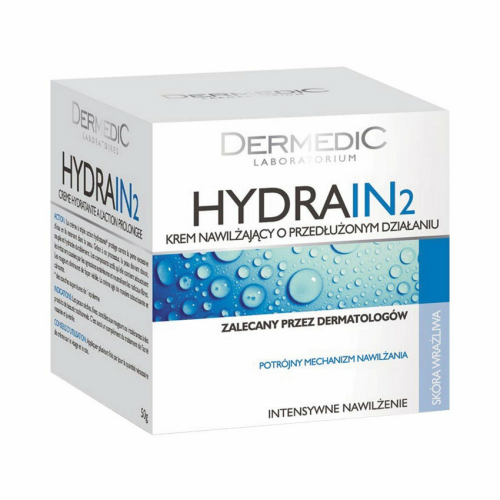 Dermedic HYDRAIN 2 Moisturising Face Cream 50g DRY SKIN Prolonged Hydration