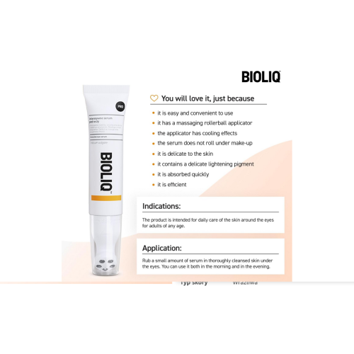 Bioliq PRO Intensive eye serum roll-on 15 ml