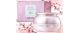 Face Cream with Pure Snail Mucus Extract with Aloe, Bergamo Korean Cosmetics