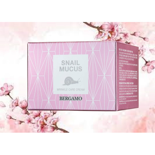 Face Cream with Pure Snail Mucus Extract with Aloe, Bergamo Korean Cosmetics