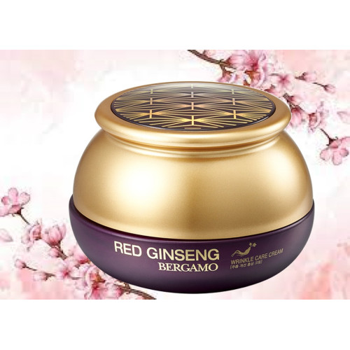 ANTI-WRINKLE FACE CREAM WITH RED GINSENG EXTRACT, Bergamo  Korean Cosmetics