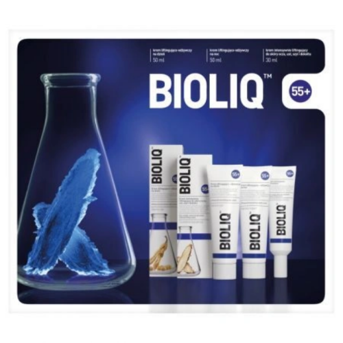 BIOLIQ 55+ Gift Set lifting and nourishing Day cream 50ml / Night 50ml / Eye cream 15ml